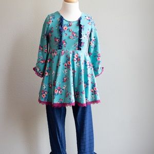 Wildflowers Clothing Tunic and Legging Set, Size 8